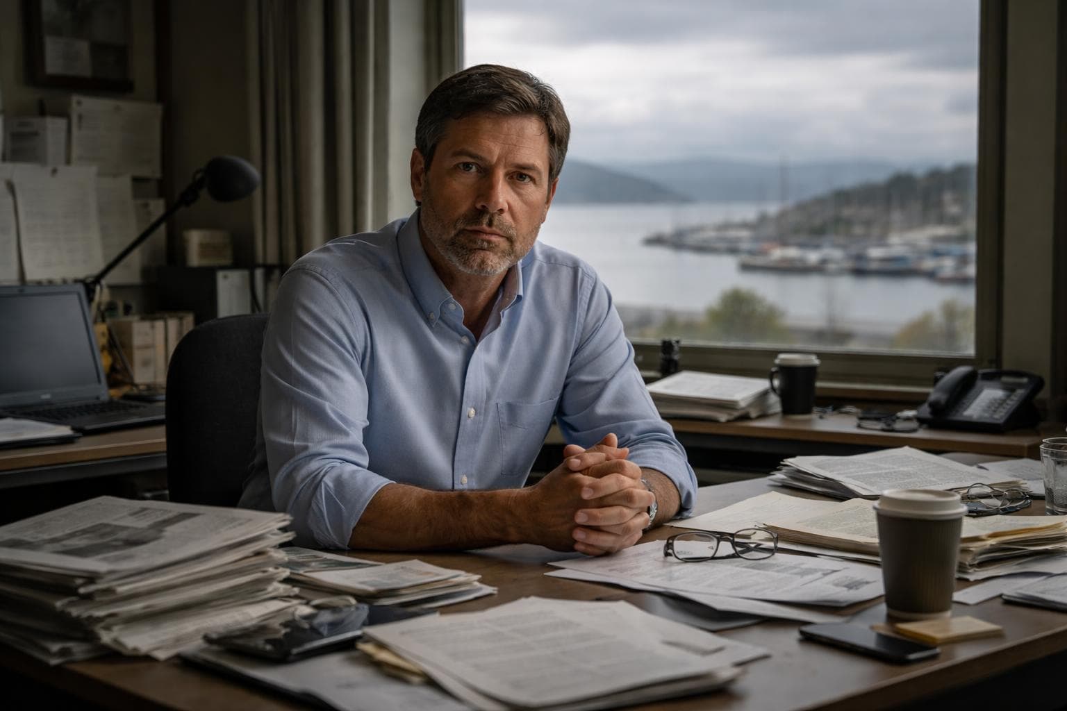 A copy of Tuesday's federal press release, partially retracted, posted to the bulletin board outside Gnu Harbor Naval Base.