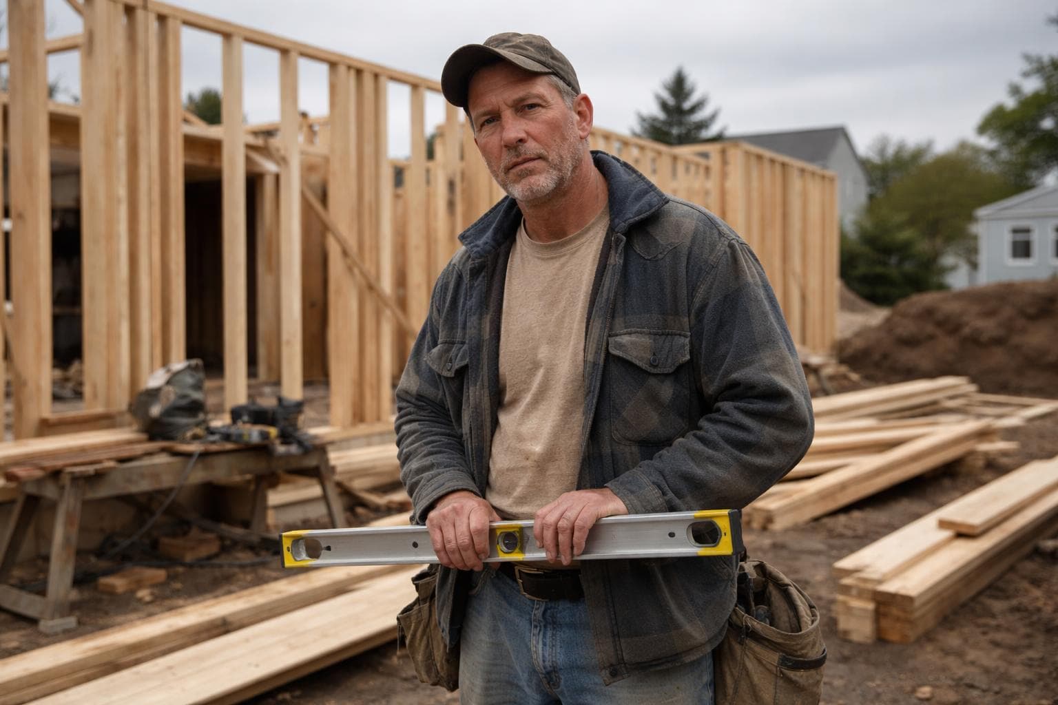 James McHenry in an undated photograph taken at a job site on Anchor Street, provided by the family.