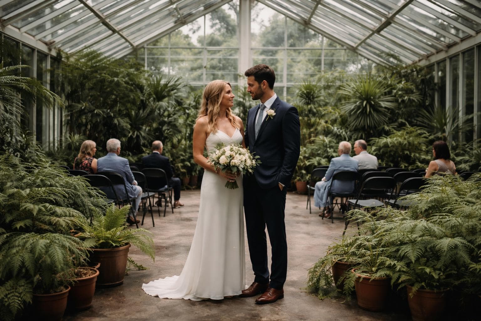 Brittany Oliaro and Todd Fendrick at the Gnu Botanical Conservatory on Saturday, having determined that this was information the public required.