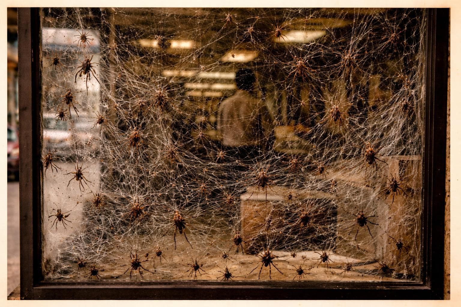 The front display case at Just Spiders' Rue Mercantile location, fully stocked as of Tuesday morning. Management notes the case will look different by the time you read this.