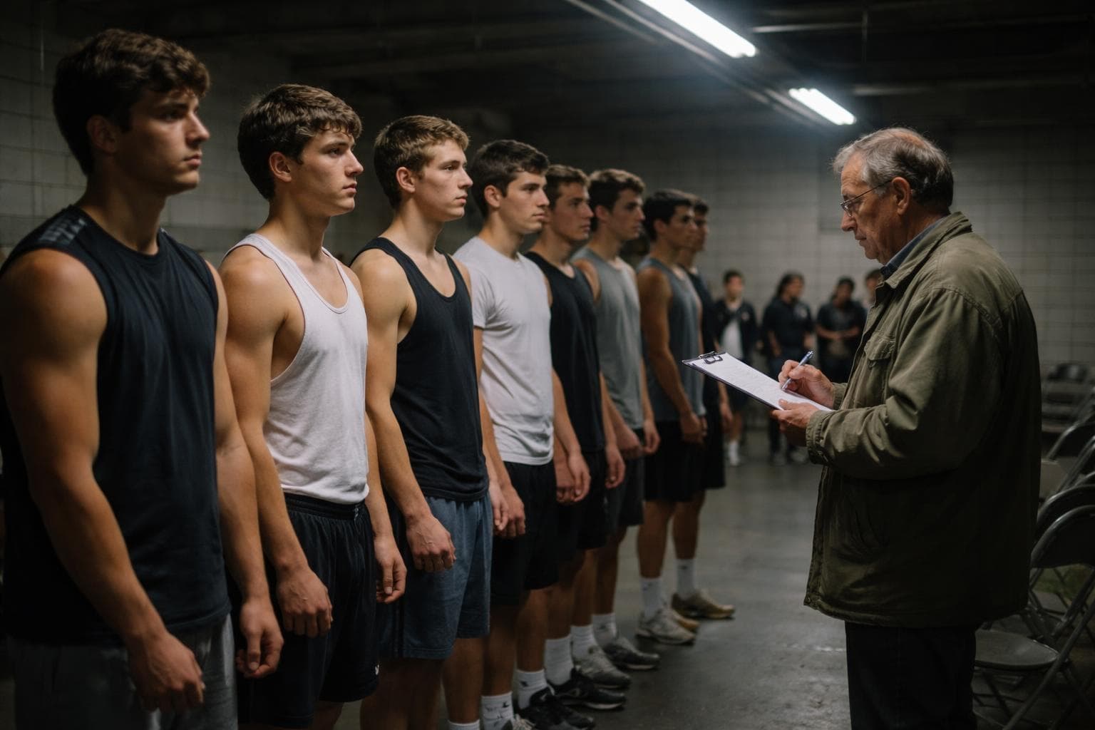 A banner reading '1st Annual Westminster Looksmaxxing Competition — June 14 — Gnu Civic Pavilion' is taped to the door of the Gnu Civic Pavilion events office on Tuesday.